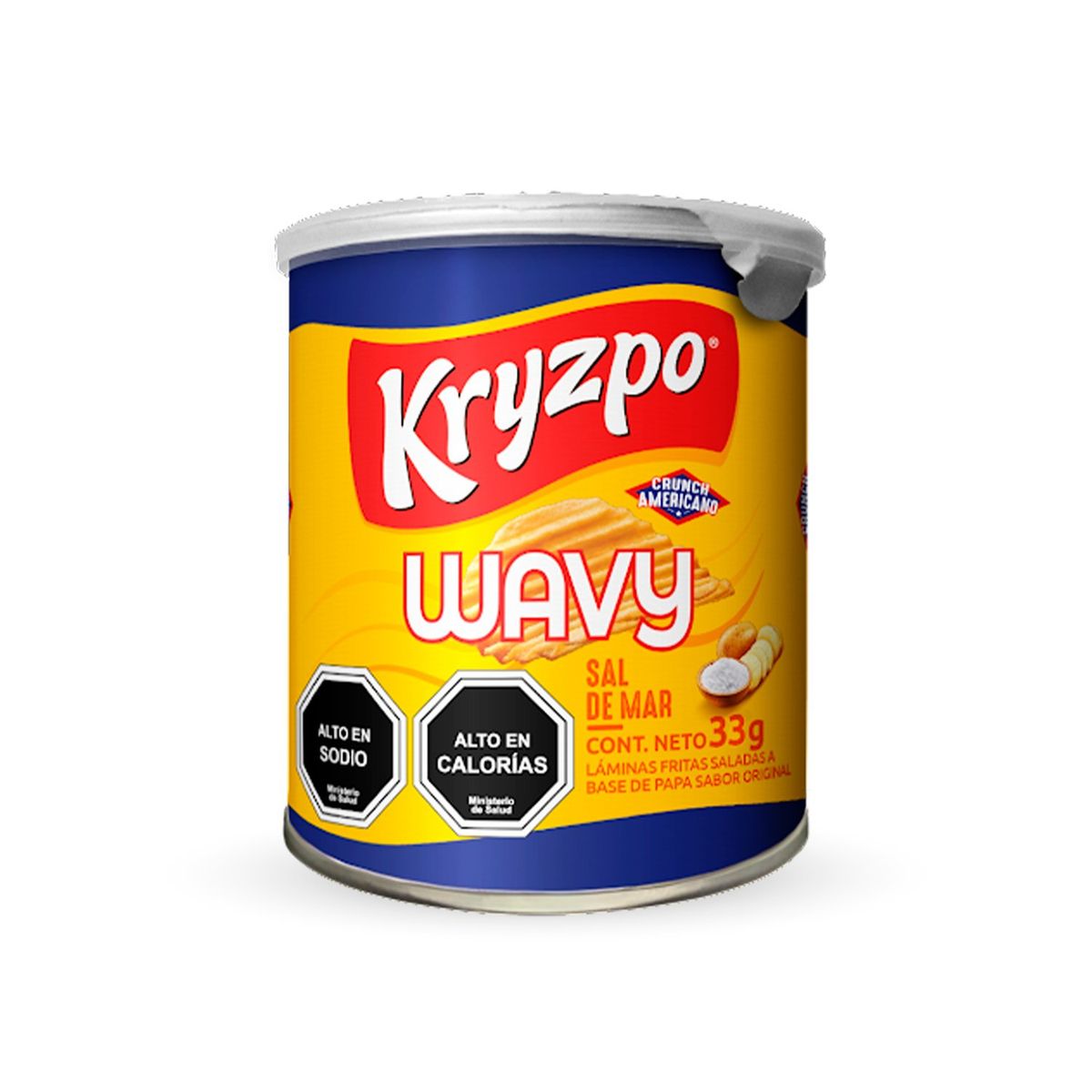 KRYZPO - Papas Fritas Wavy con Sal de Mar Kryzpo 33 g