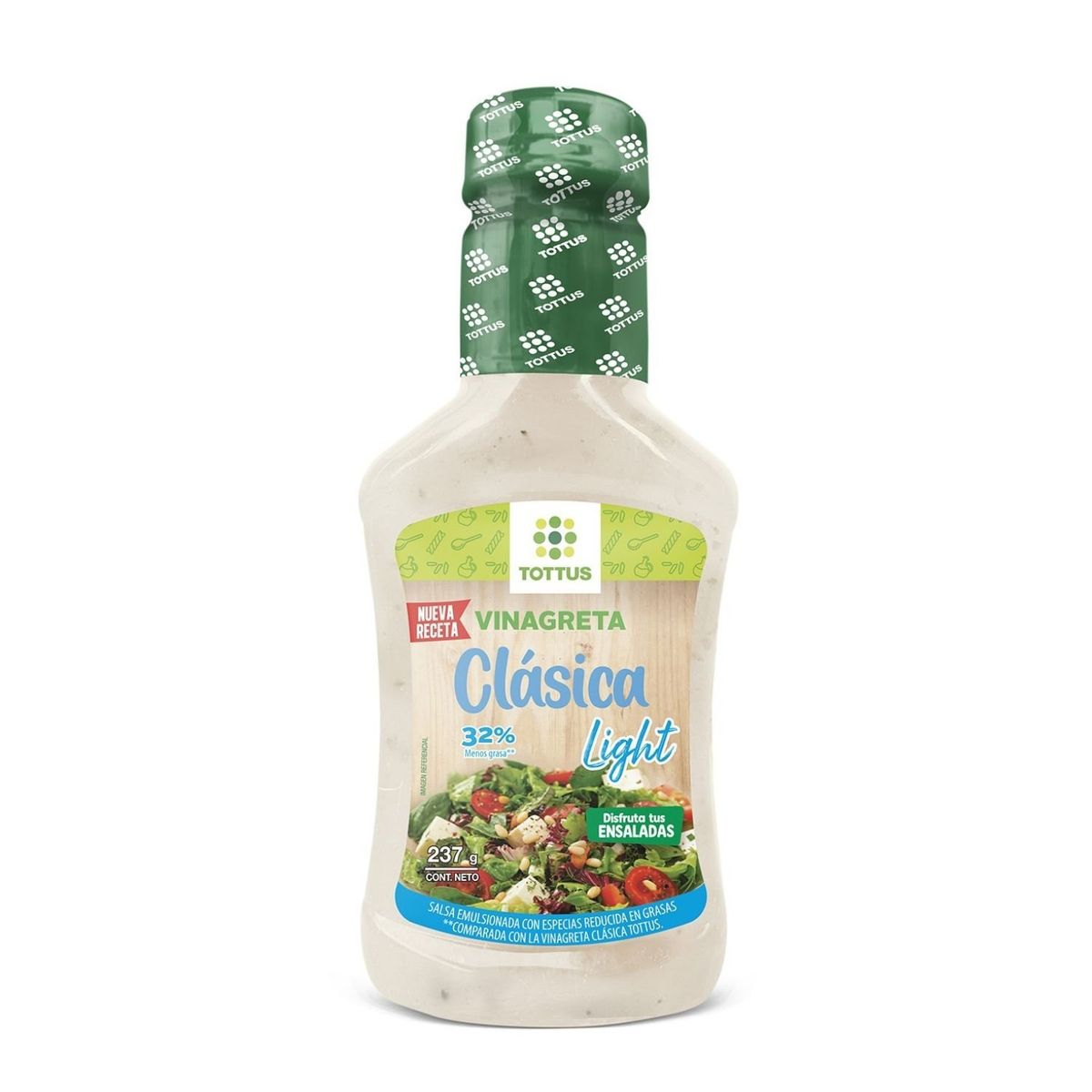 TOTTUS - Vinagreta Clásica Light Tottus 237 g