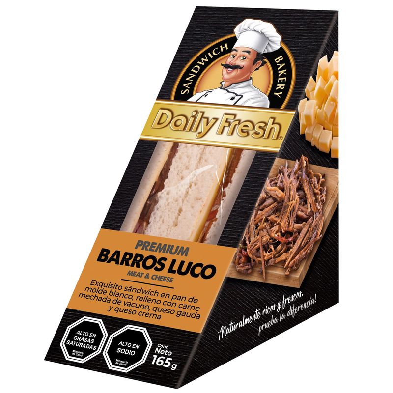 DAILY FRESH - Sándwich Barros Luco Premium Daily Fresh 165 g