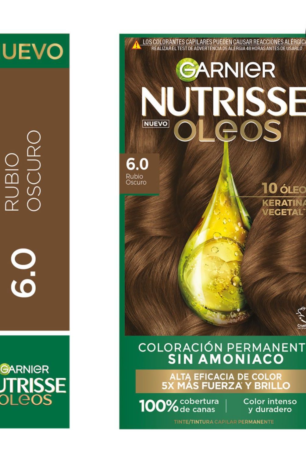 NUTRISSE - Tintura Nutrisse Oleos 6.0 Rubio Oscuro 225g