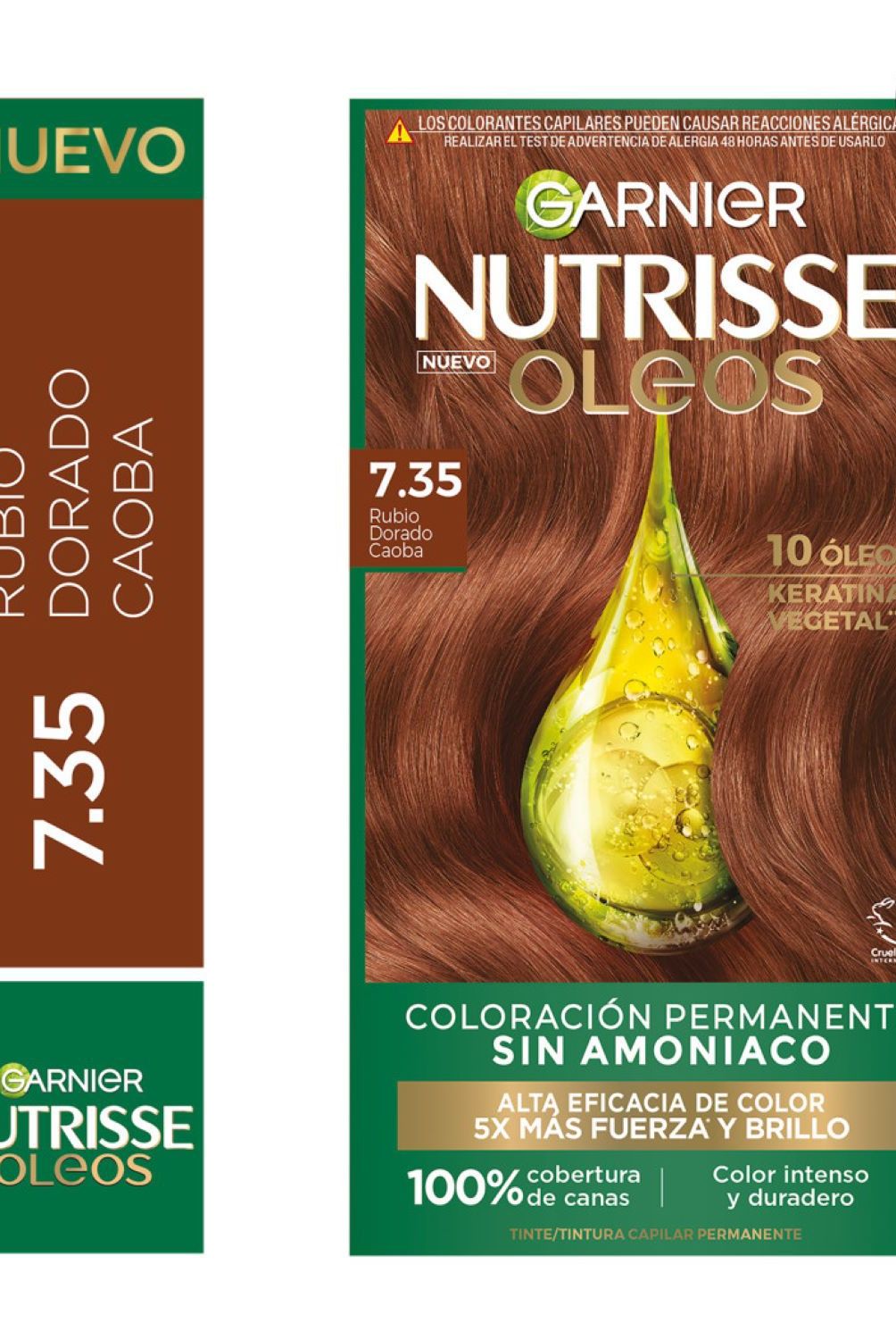 NUTRISSE - Tintura Nutrisse Oleos 7.35 Rubio Dorado 225g