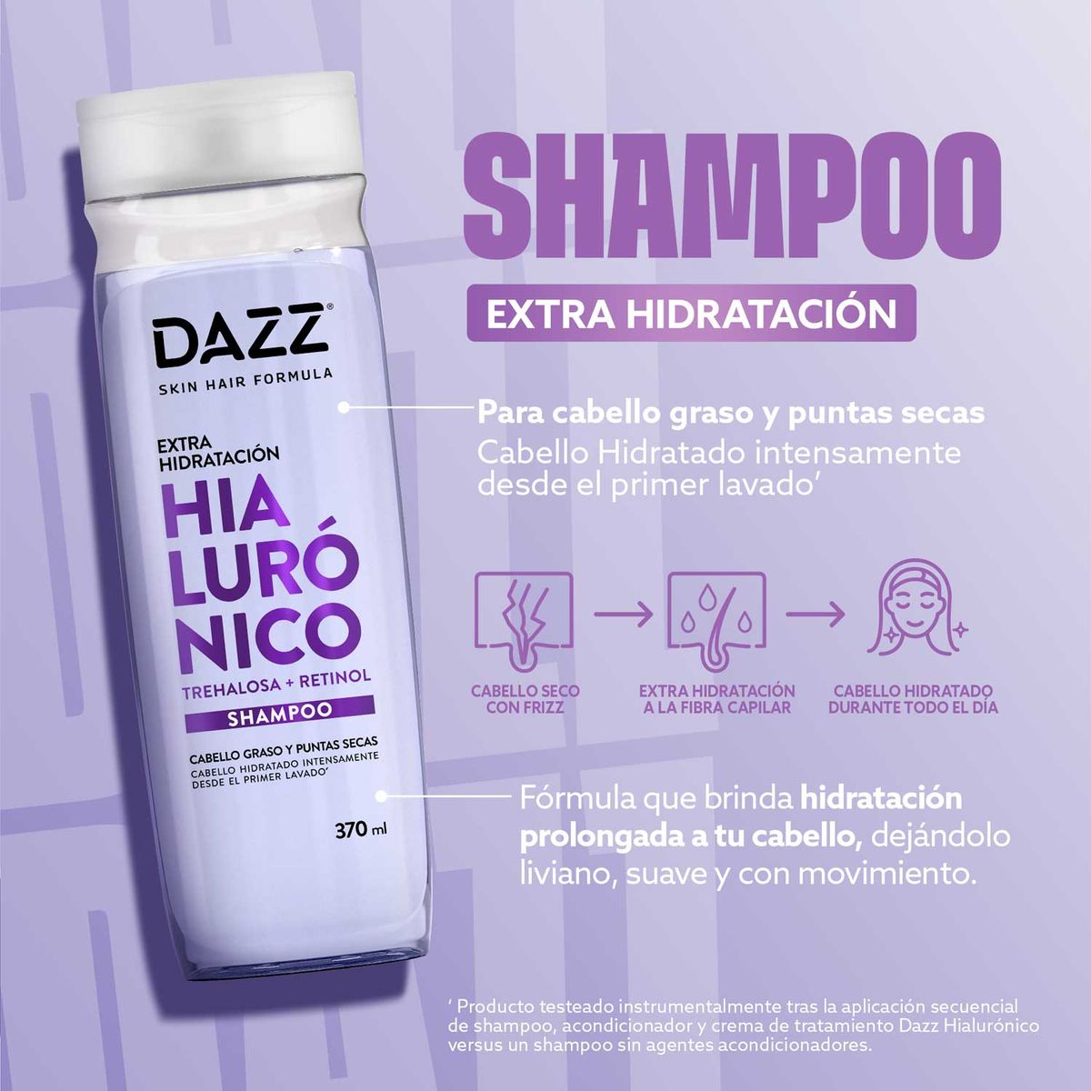 DAZZ - Shampoo Limpia e Hidrata Dazz 370 ml