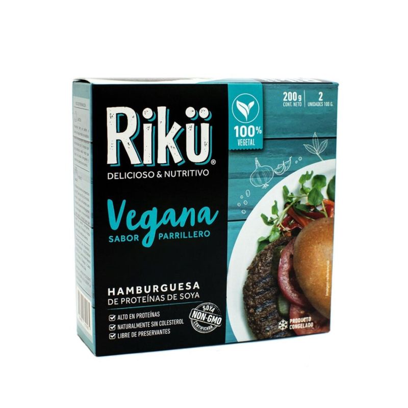 RIKU - Hamburguesa Vegana de Soya Rikü 200 g