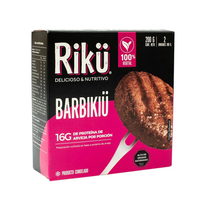 RIKU - Hamburguesa Vegana Barbikiü Rikü 200 g