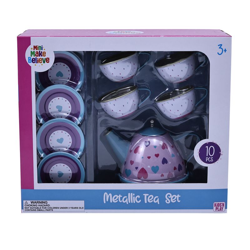 KIDS`N PLAY - Set De Té Metálico 10 Piezas