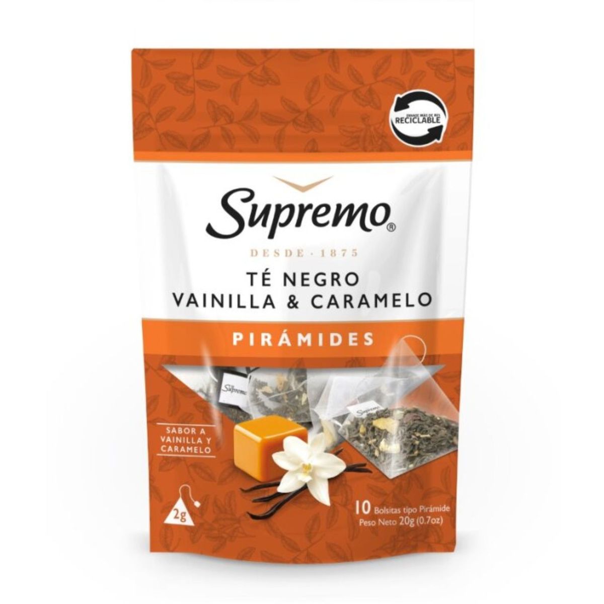 SUPREMO - Té Negro Vainilla y Caramelo Pirámides Supremo 10 Un