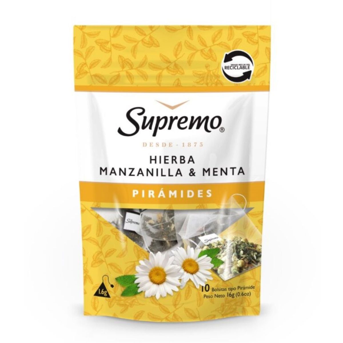 SUPREMO - Hierba Manzanilla y Menta Pirámides Supremo 10 Un