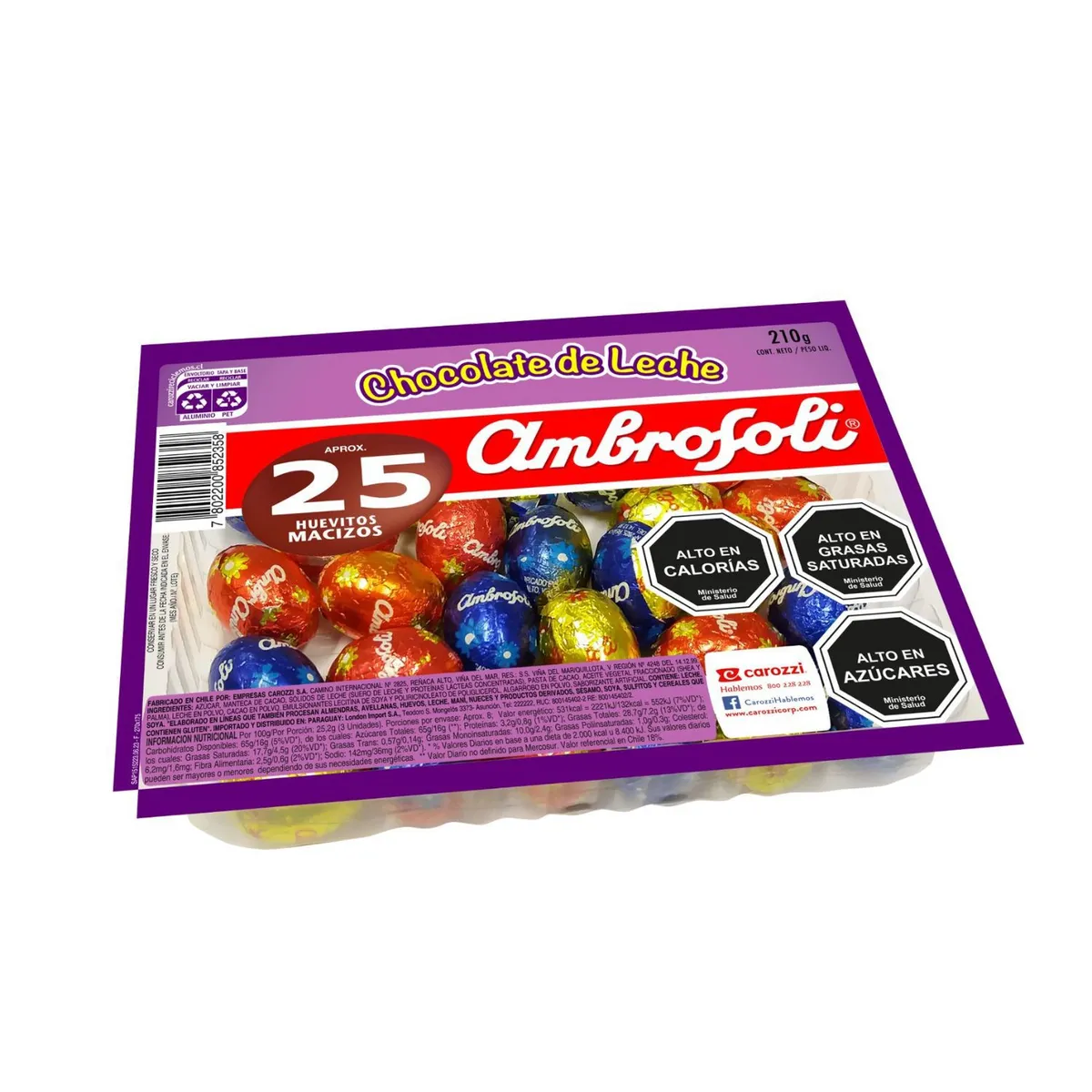 AMBROSOLI - BANDEJA HUEVO NG1 28X210GR PASCUA 0.21KL