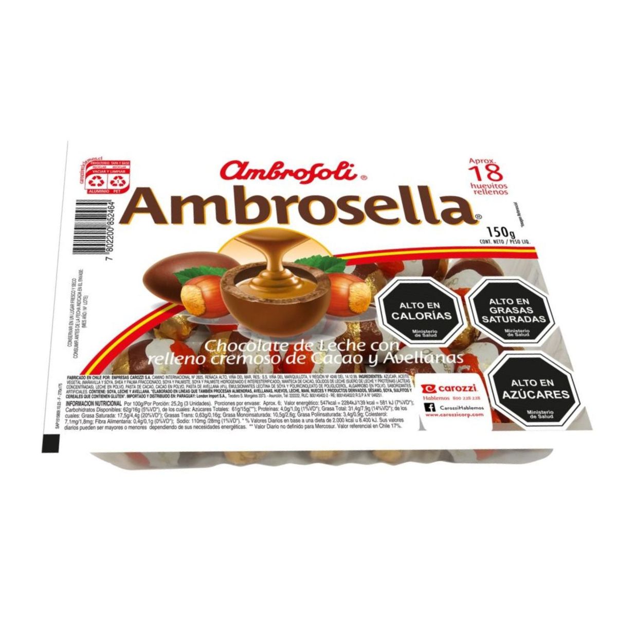 AMBROSOLI - BANDEJA HUEVITOS PASCUA 0.15KL