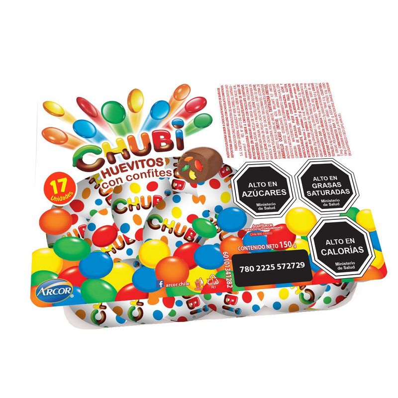 CHUBI - CHOCOLATE HUEVO CHUBI 17 UND