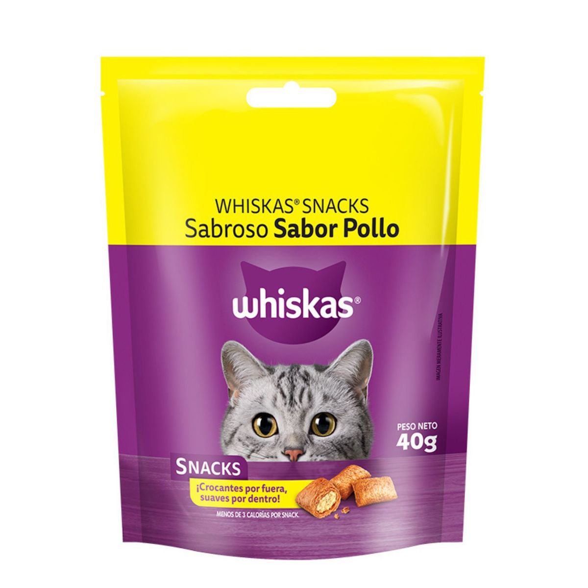 WHISKAS - Snacks para Gato Sabor Pollo Whiskas 40 g