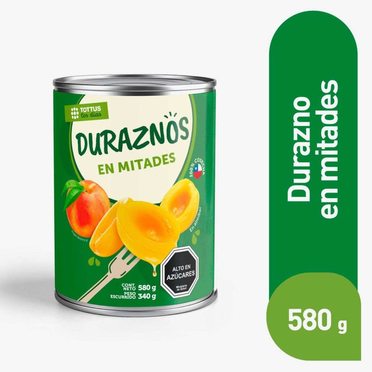 TOTTUS - Durazno en Conserva Mitades Tottus 580 g