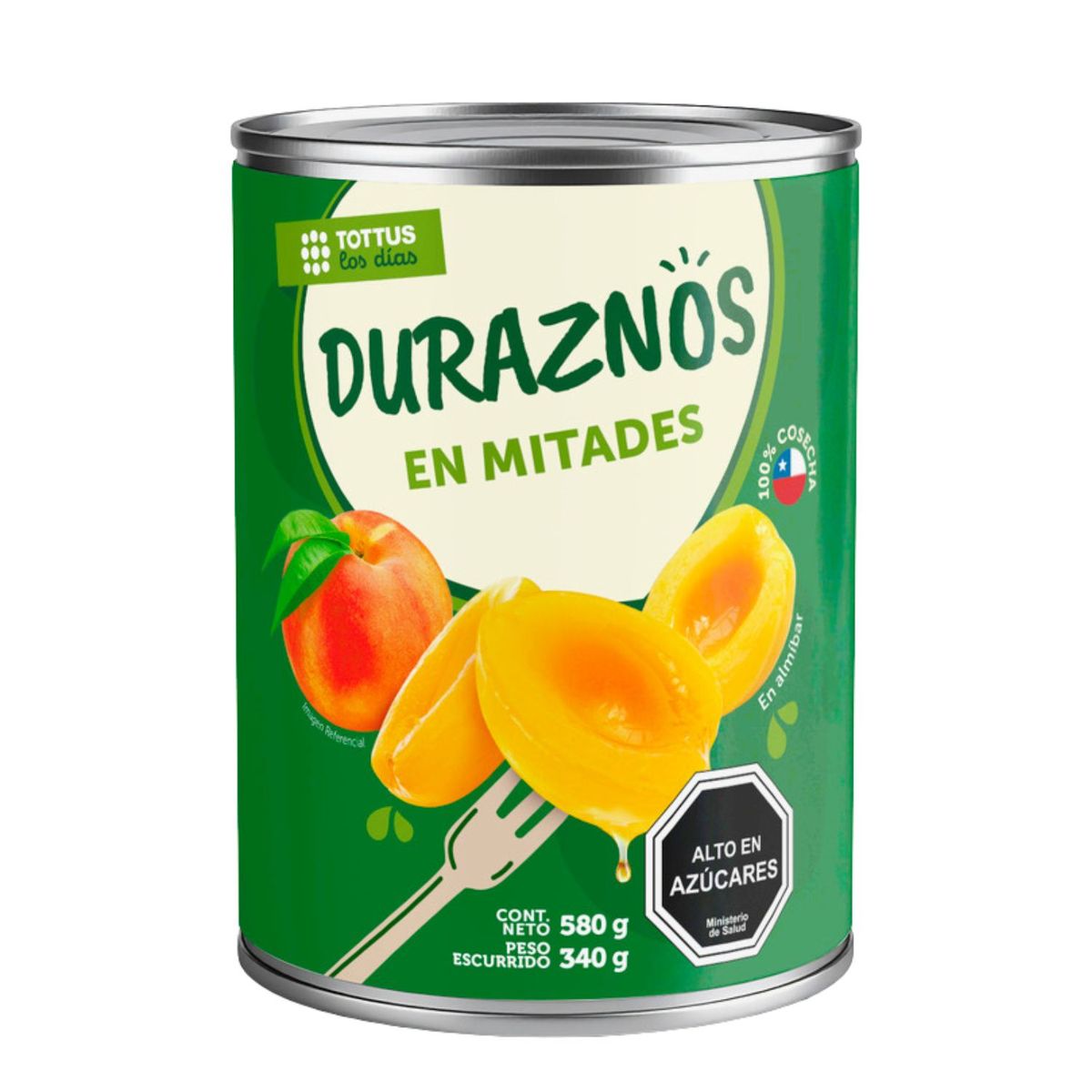 TOTTUS - Durazno en Conserva Mitades Tottus 580 g