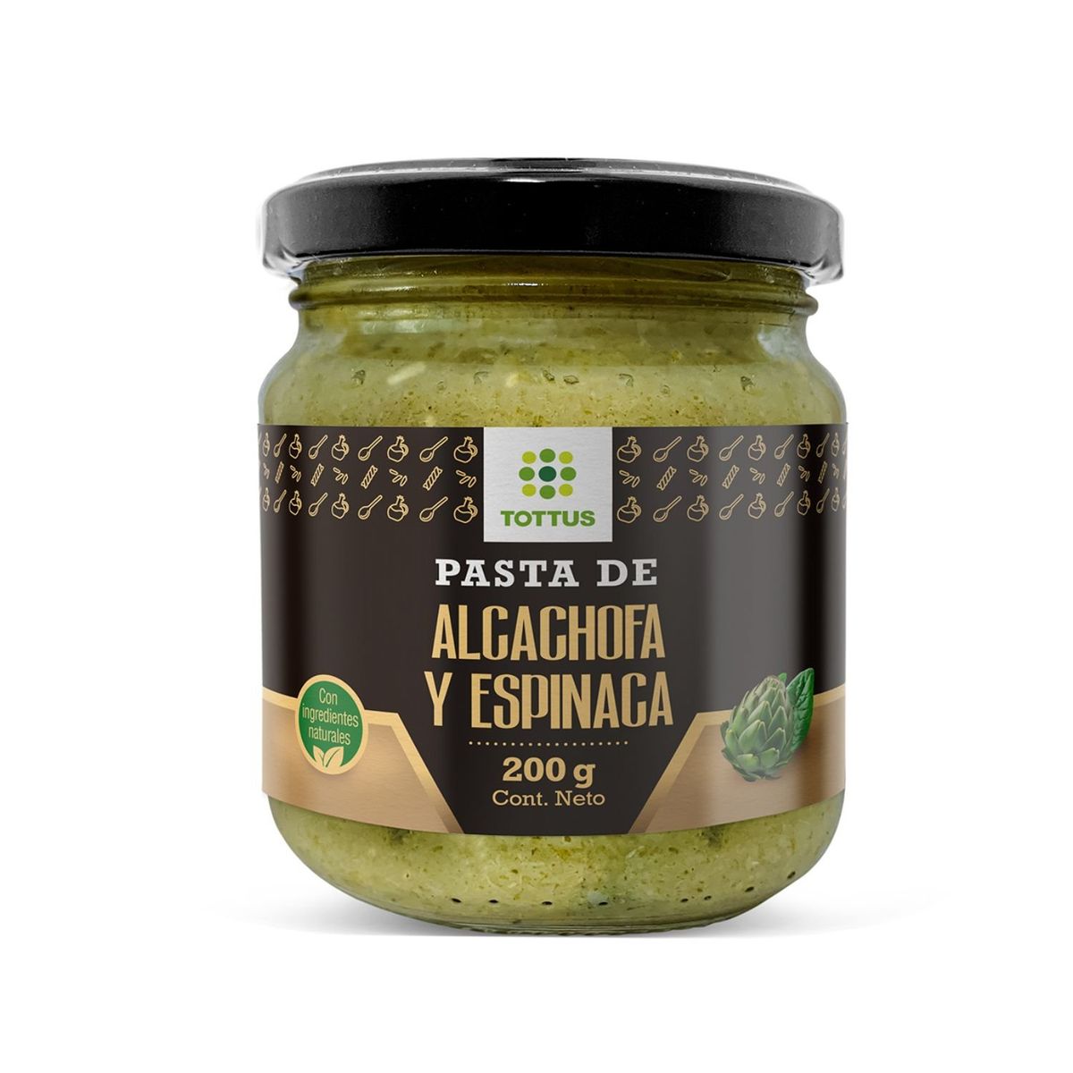 TOTTUS - Pasta Untable Alcachofa y Espinaca Tottus 200 g