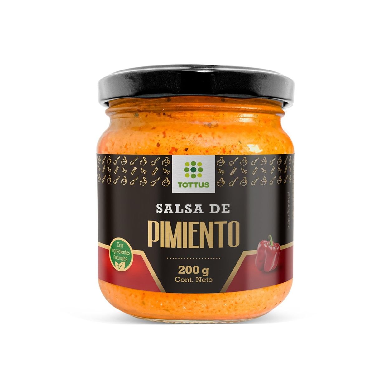 TOTTUS - Salsa Untable Pimientos Tottus 200 g