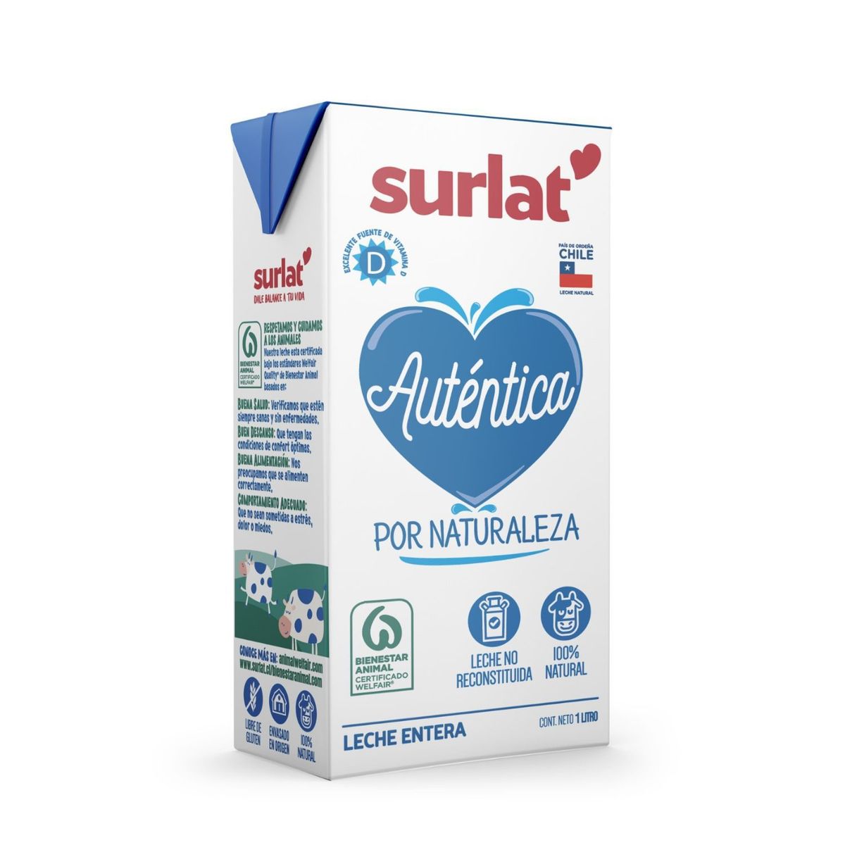 SURLAT - Leche Entera Natural Surlat 1 L