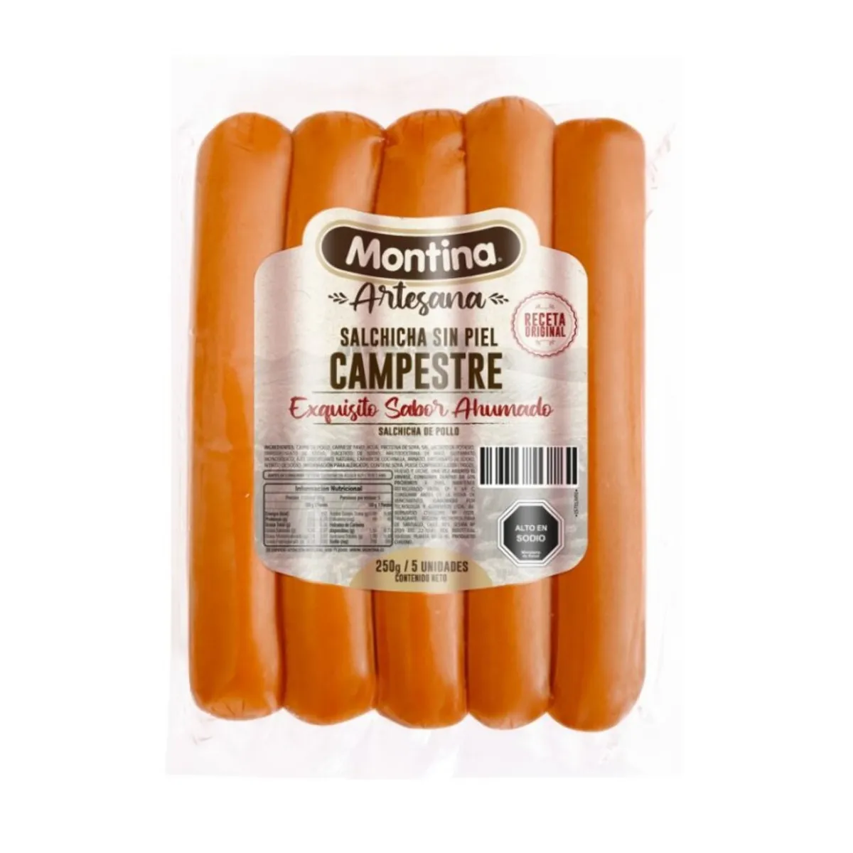 MONTINA - Salchicha Artesana Sin Piel Campestre Montina 5 Un