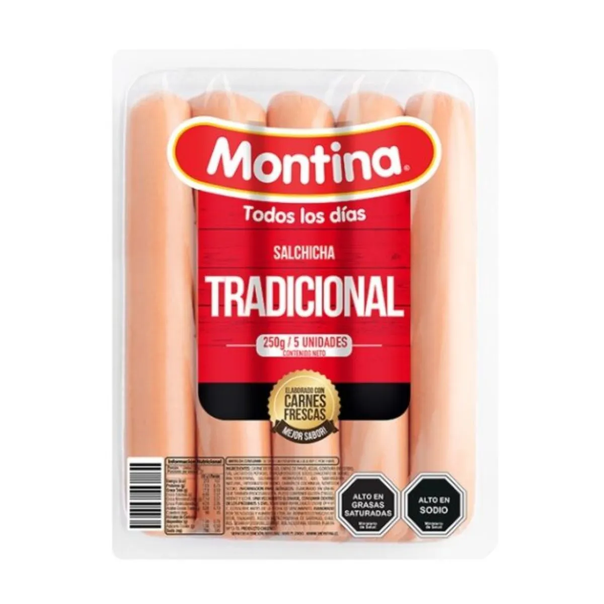 MONTINA - SALCHICHA TRADICIONAL 250G MONTINA GR