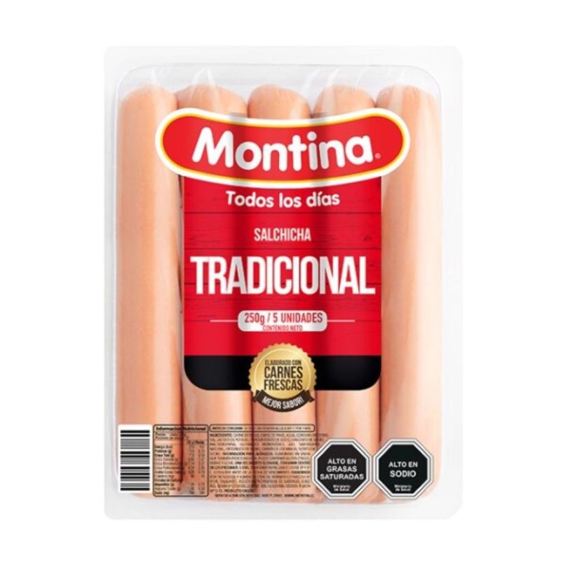 MONTINA - SALCHICHA TRADICIONAL 250G MONTINA GR