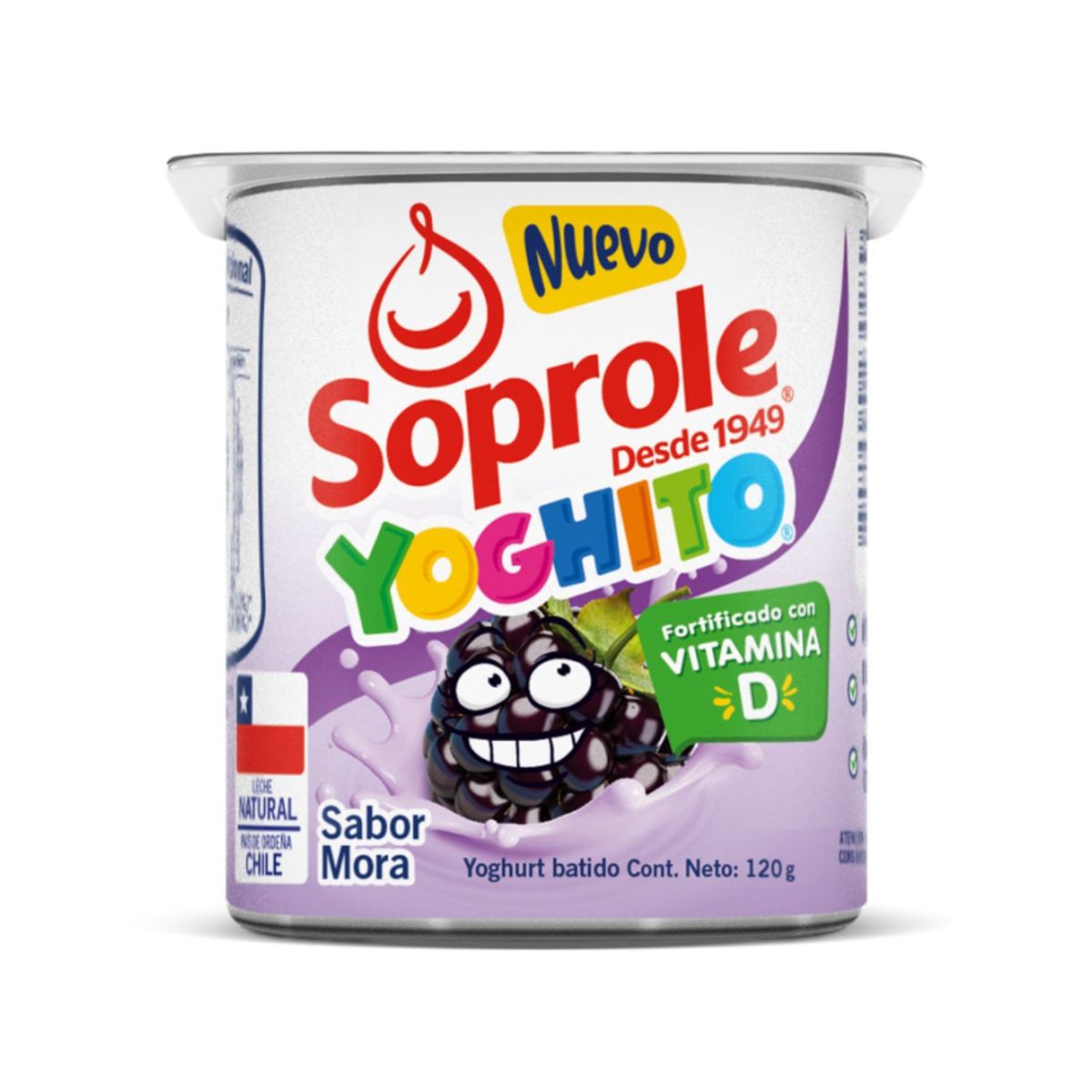 SOPROLE - Yoghurt Batido Yoghito Sabor Mora Soprole 120 g