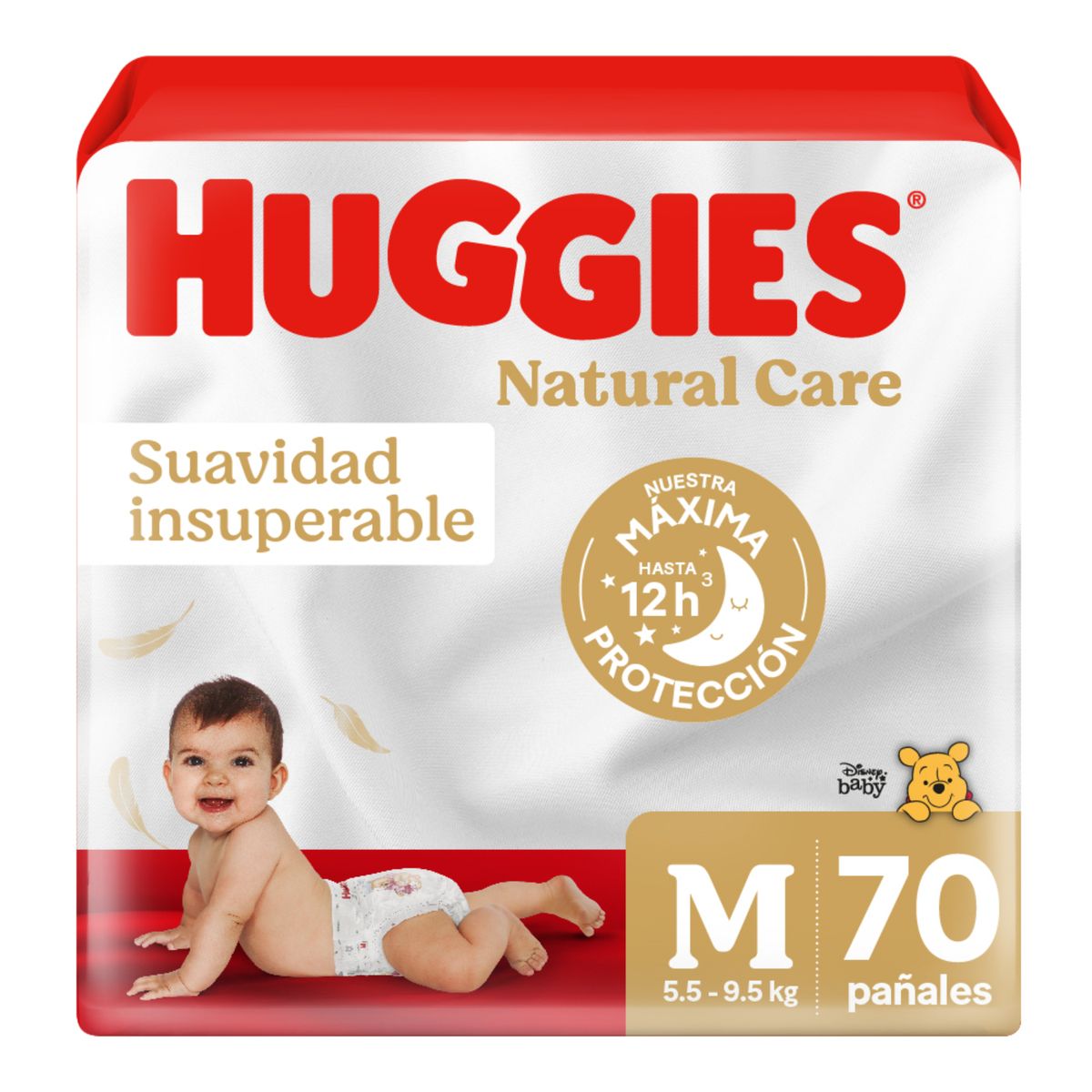 HUGGIES - Pañales Desechables Natural Care Talla M Huggies 70 Un
