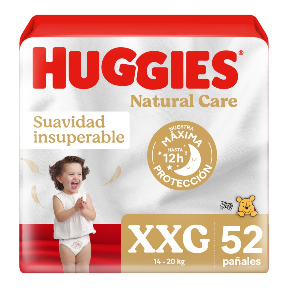 HUGGIES - Pañales Desechables Natural Care XXG Huggies 1 x 52 Un