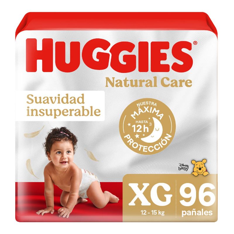 HUGGIES - Pañales Desechables Natural Care XG Huggies 1 x 96 Un