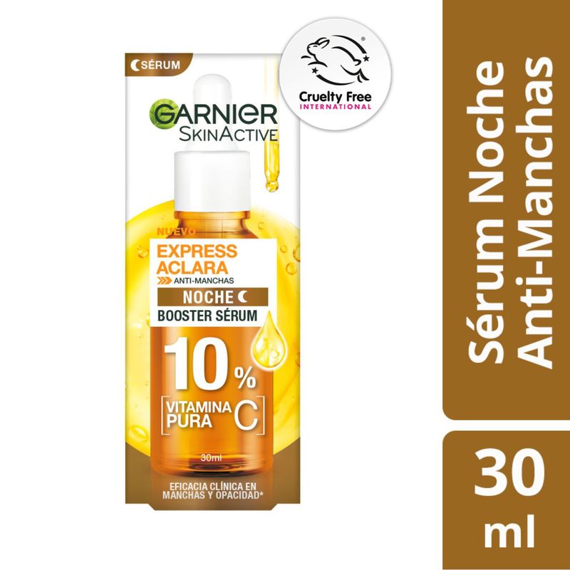 GARNIER - Sérum de Noche Anti-Manchas Express Aclara Vitamina C Garnier Skinactive 30 ml