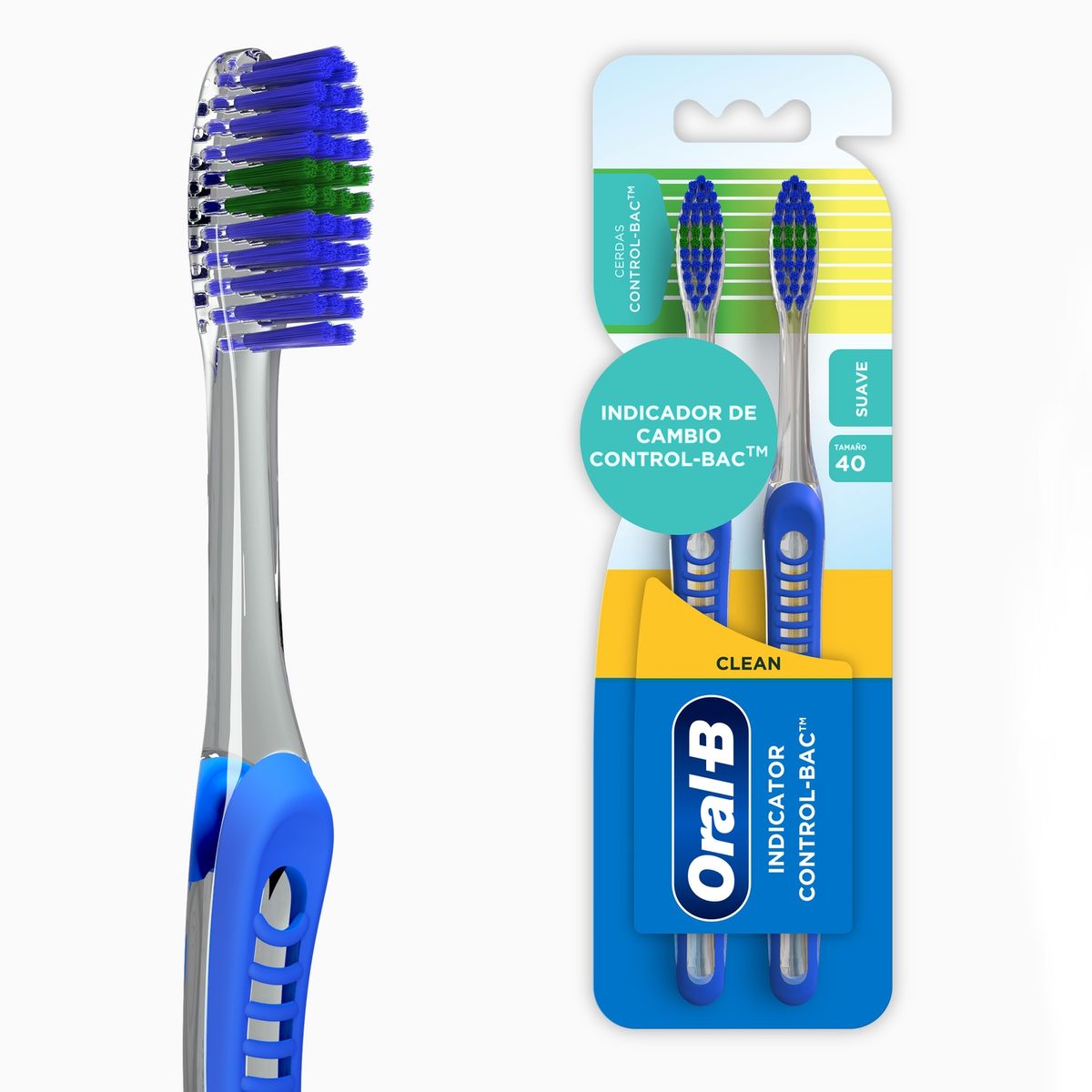 ORAL B - Cepillo de Dientes Clean Suave Oral-B 2 Un