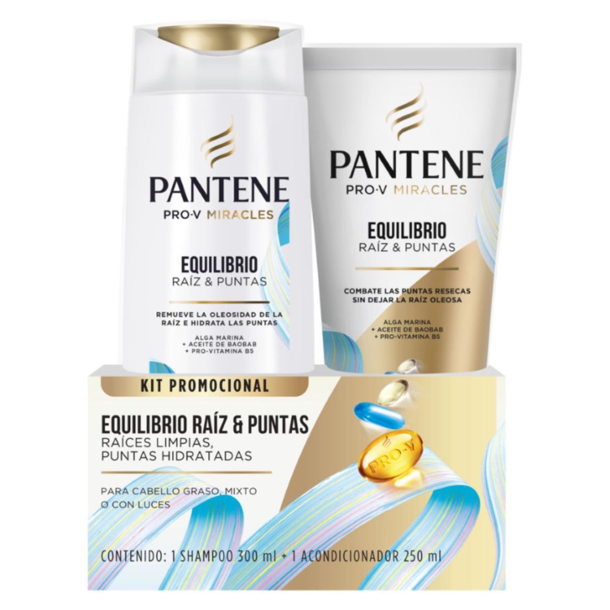 PANTENE - Pack Shampoo y Acondicionador Equilibrio en Puntas Pantene Un