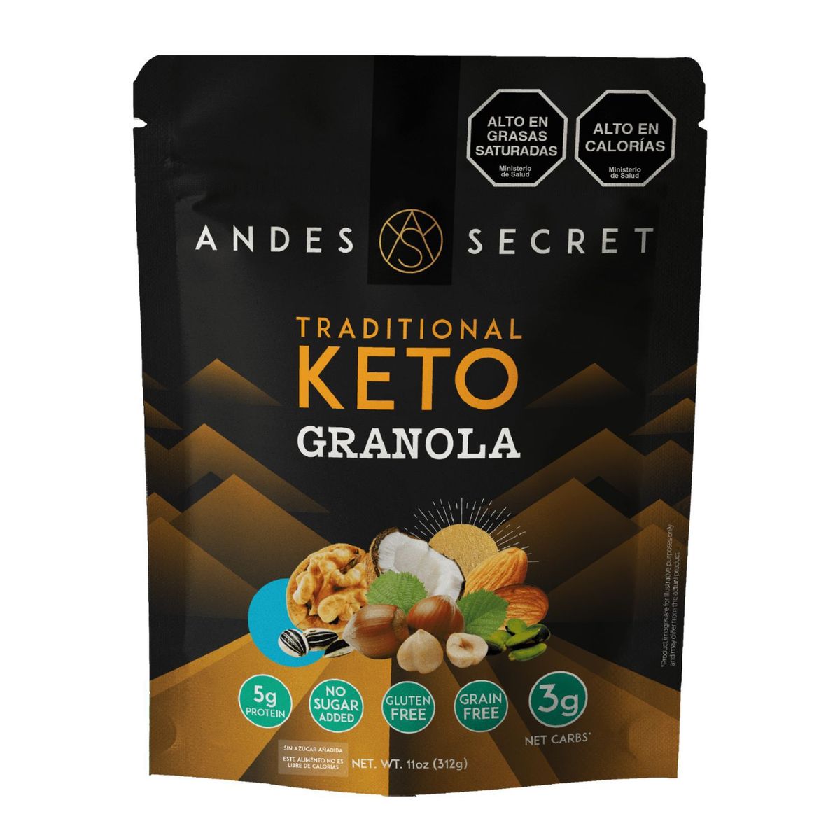 ANDES SECRET - Granola Keto Tradicional Andes Secret 312 g