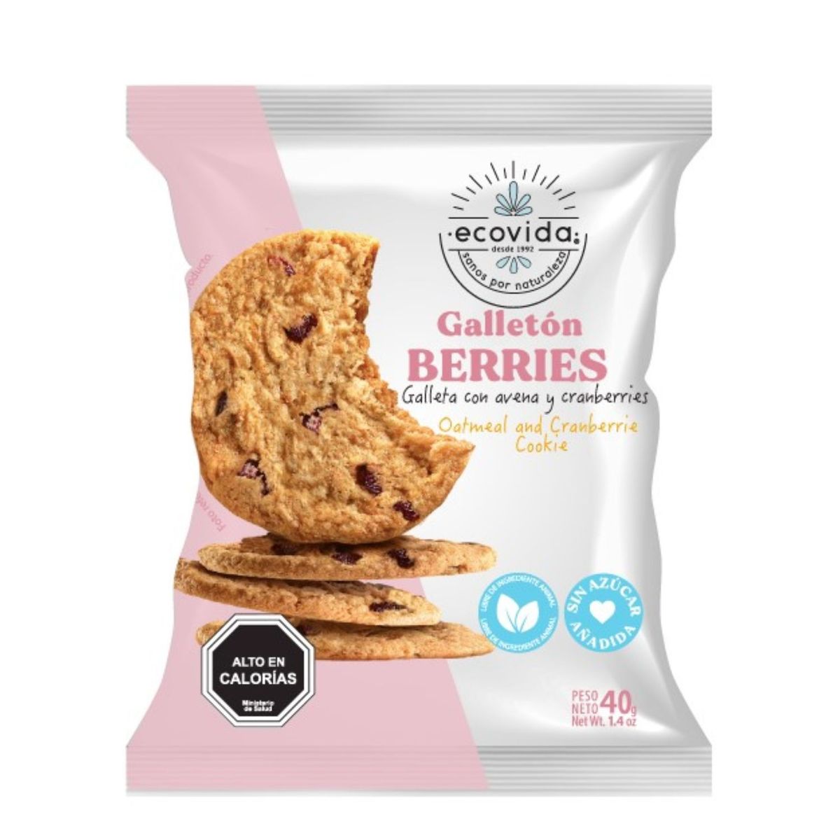 ECOVIDA - Galletón Berries Sin Azúcar Ecovida 40 g