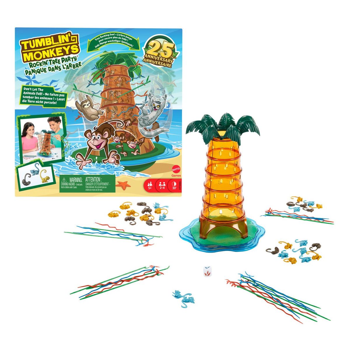 MATTEL GAMES - Juego Monos Locos 25 Aniversario