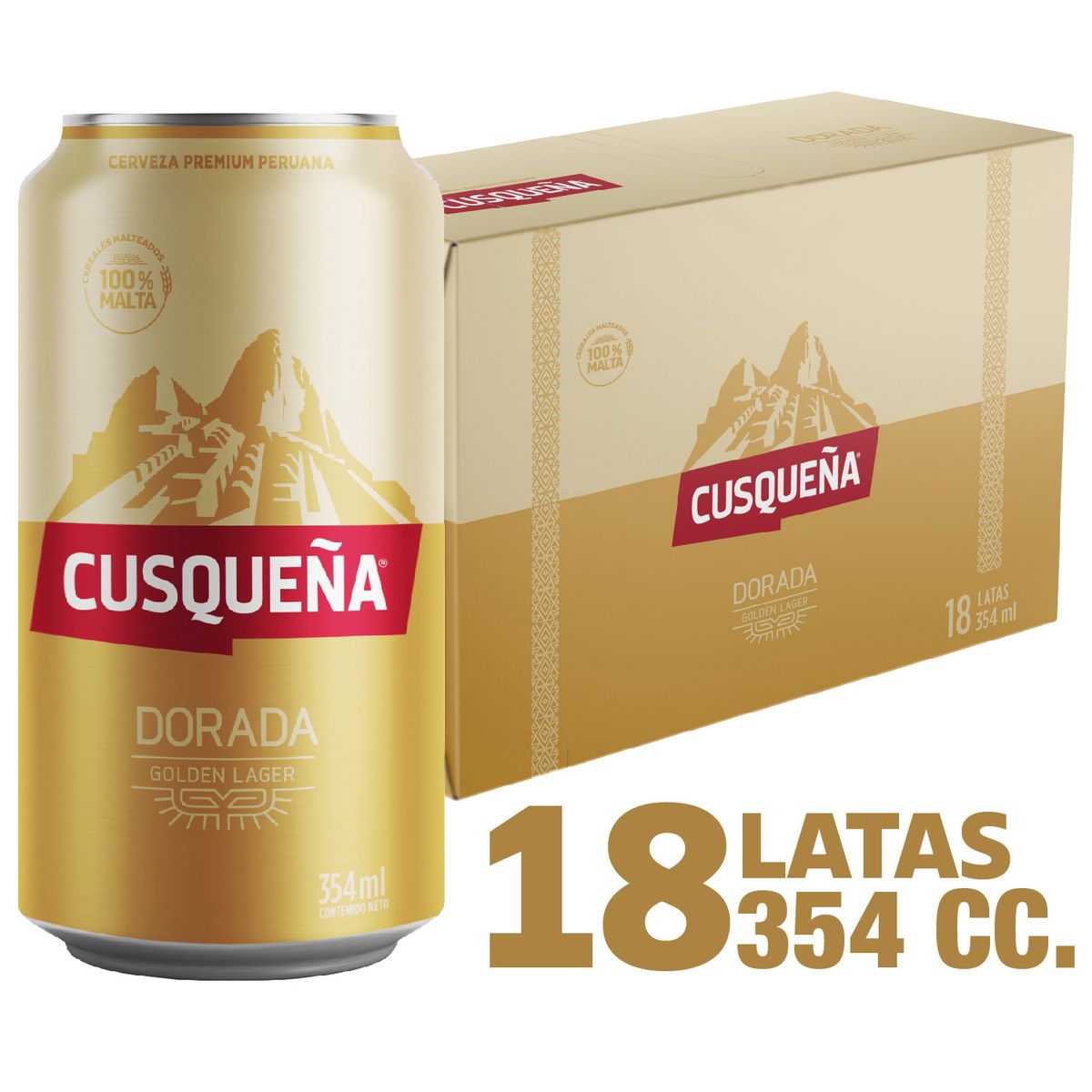 CUSQUEÑA - Pack Cerveza Cusqueña Lata 4.8° 18 x 354 cc