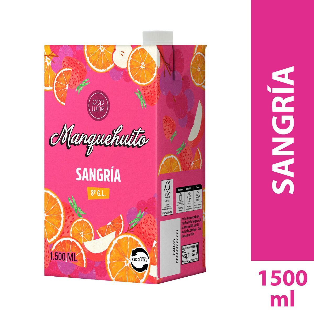 MANQUEHUITO - Sangría Manquehuito 1.5 Lt