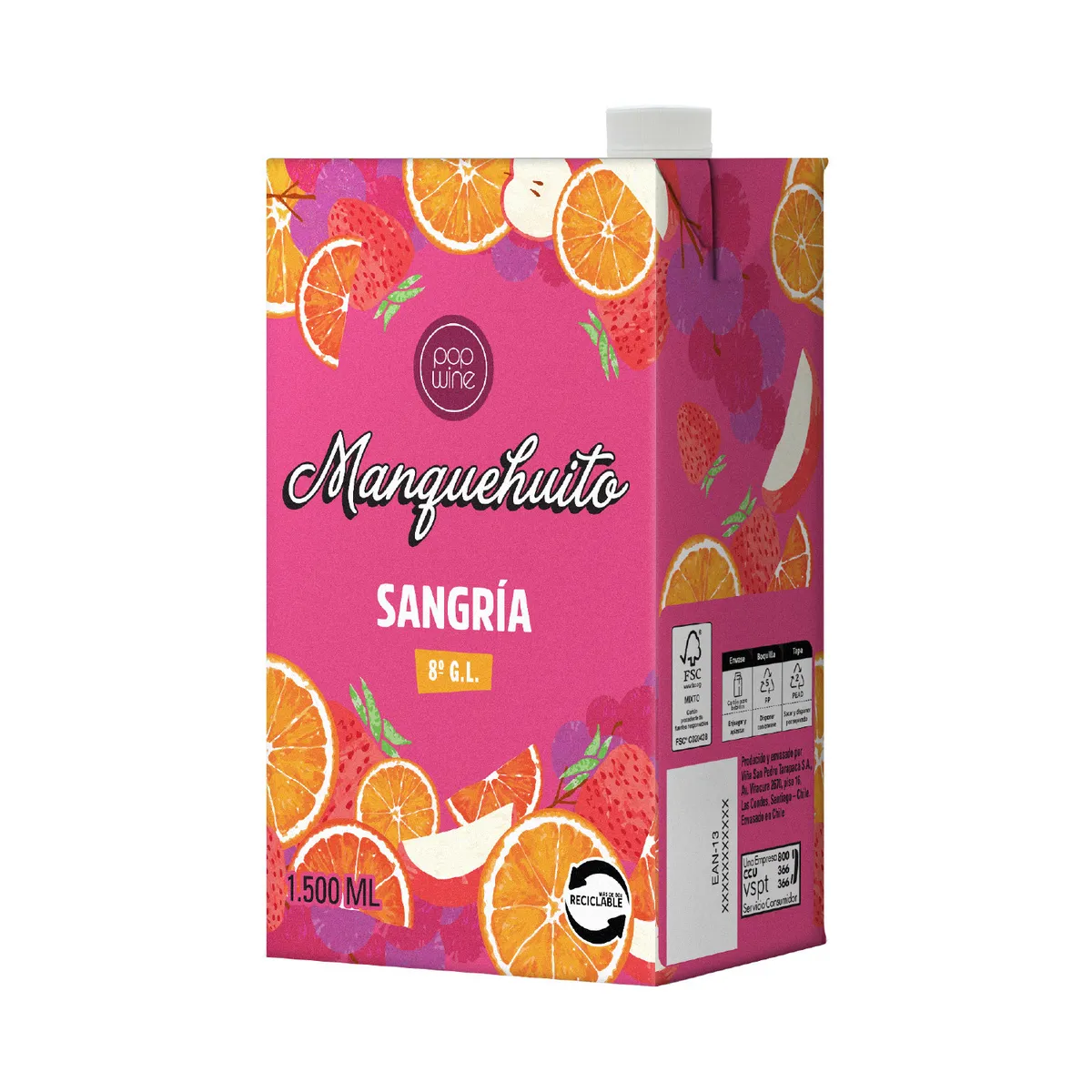 MANQUEHUITO - Sangría Manquehuito 1.5 Lt