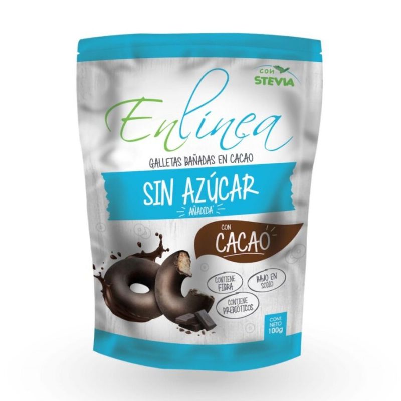 EN LINEA - GALLETA CUBIERTA CACO EN LINEA 100GR