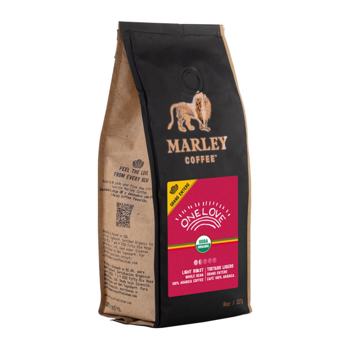 MARLEY COFFEE - Café en Grano One Love Marley Coffee 227 g
