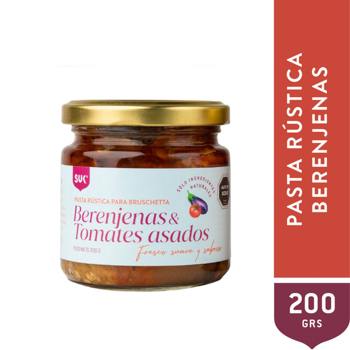 SUK - PASTA RUSTICA BERENJ y TOMAT ASAD 200G
