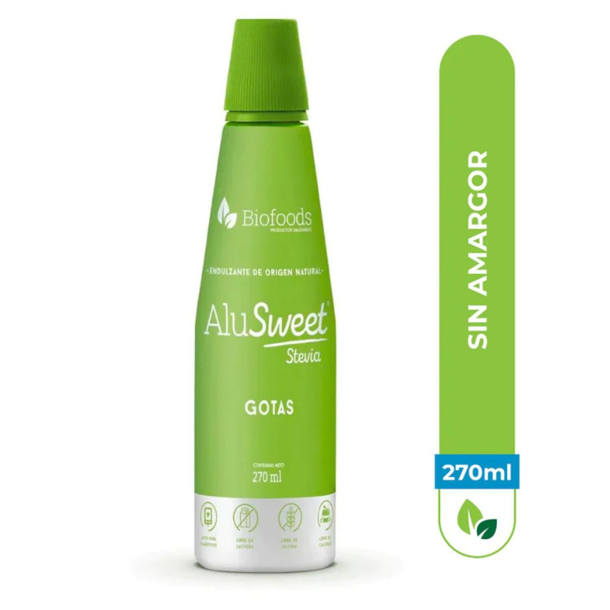 ALUSWEET - Endulzante Stevia Líquido Alusweet 270 ml