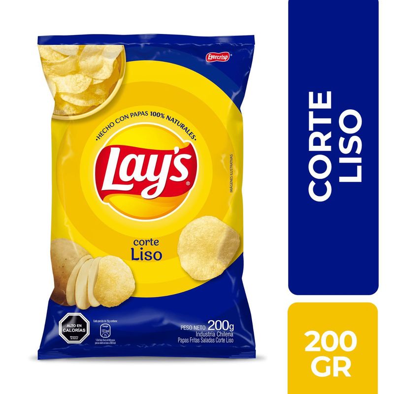 LAYS - Papas Fritas Corte Liso Lays 200 g