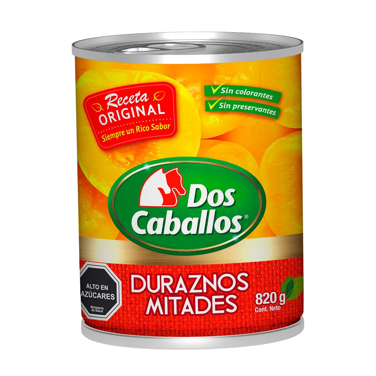 DOS CABALLOS - Duraznos en Mitades Dos Caballos 820 g