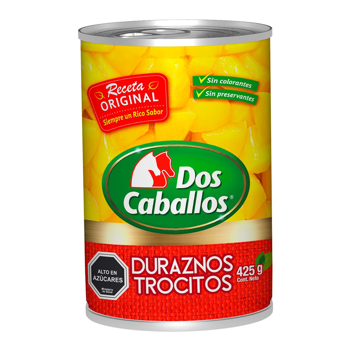 DOS CABALLOS - Duraznos en Conserva Trocitos Dos Caballos 425 g
