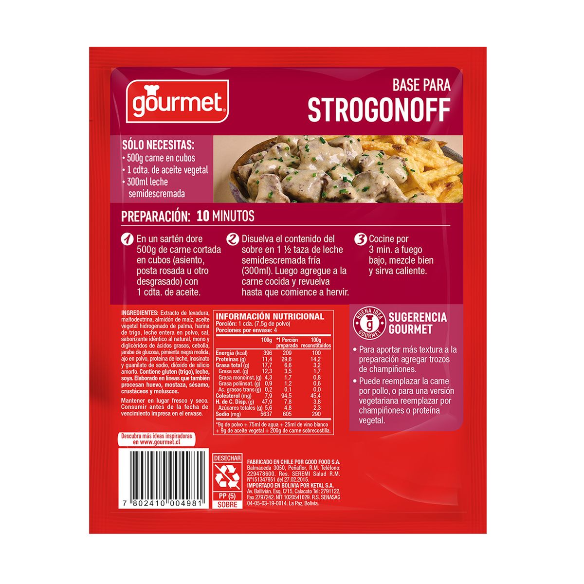 GOURMET - Base para Srogonoff Gourmet 30 g