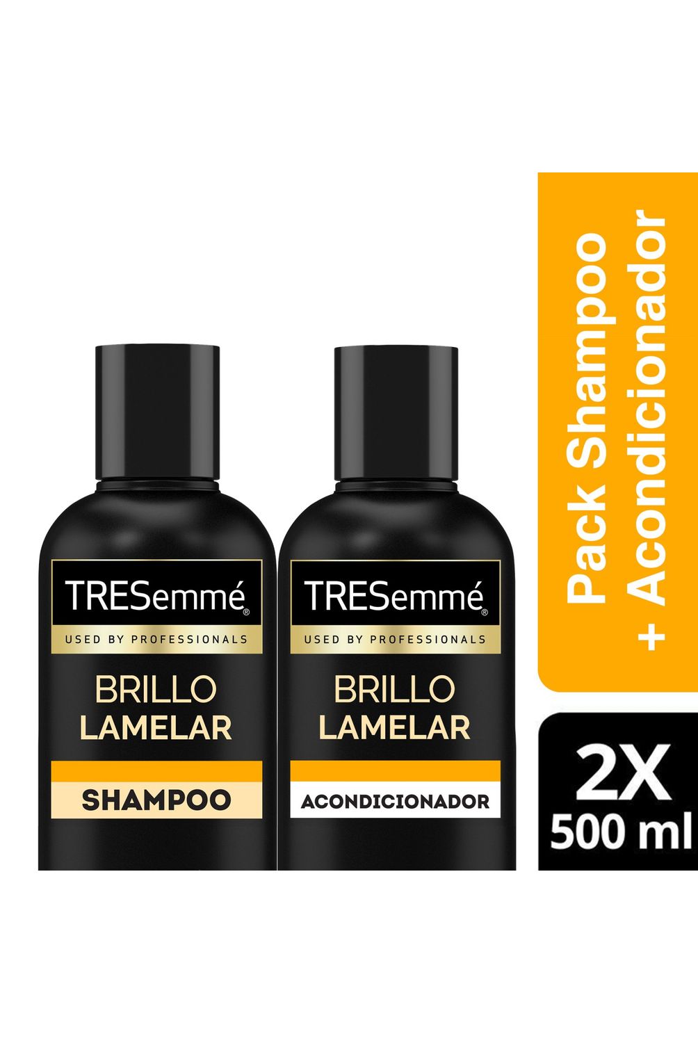 Pack Shampoo y Acondicionador Brillo Lamelar Tresemme 2x500 ml