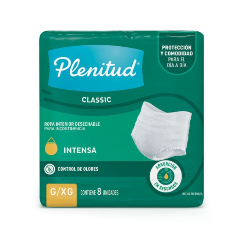 PLENITUD - Pañal Adulto Pants Classic Absorcion Intensa Plenitud Talla G/XG 8 Un