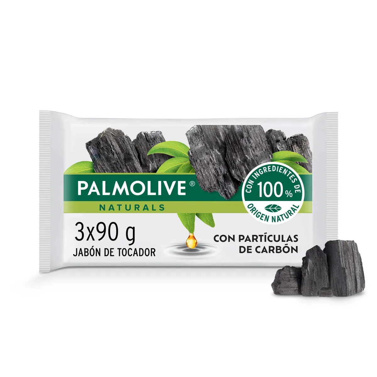 PALMOLIVE - Jabón Natural Carbón Palmolive 3 x 90 gr