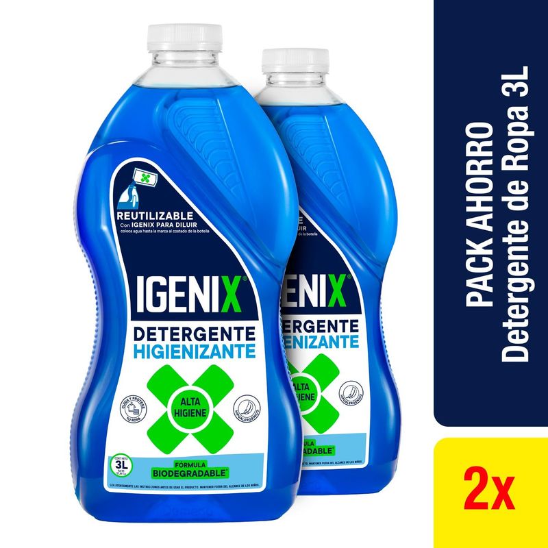 IGENIX - Pack Detergente Higienizante Igenix 2 x 3 Lt