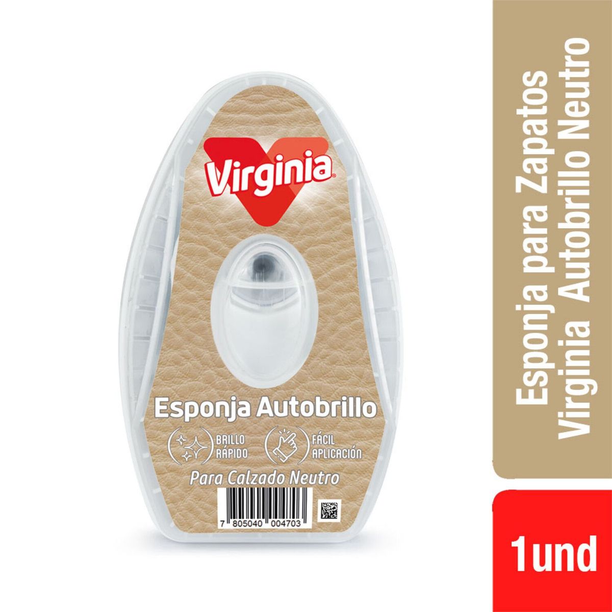 VIRGINIA - Esponja Autobrillo Para Calzado Neutro Virginia Un