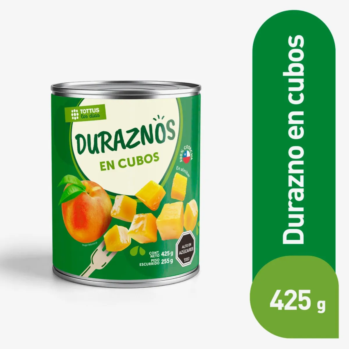 TOTTUS - Durazno en Conserva Cubitos Tottus 415 g